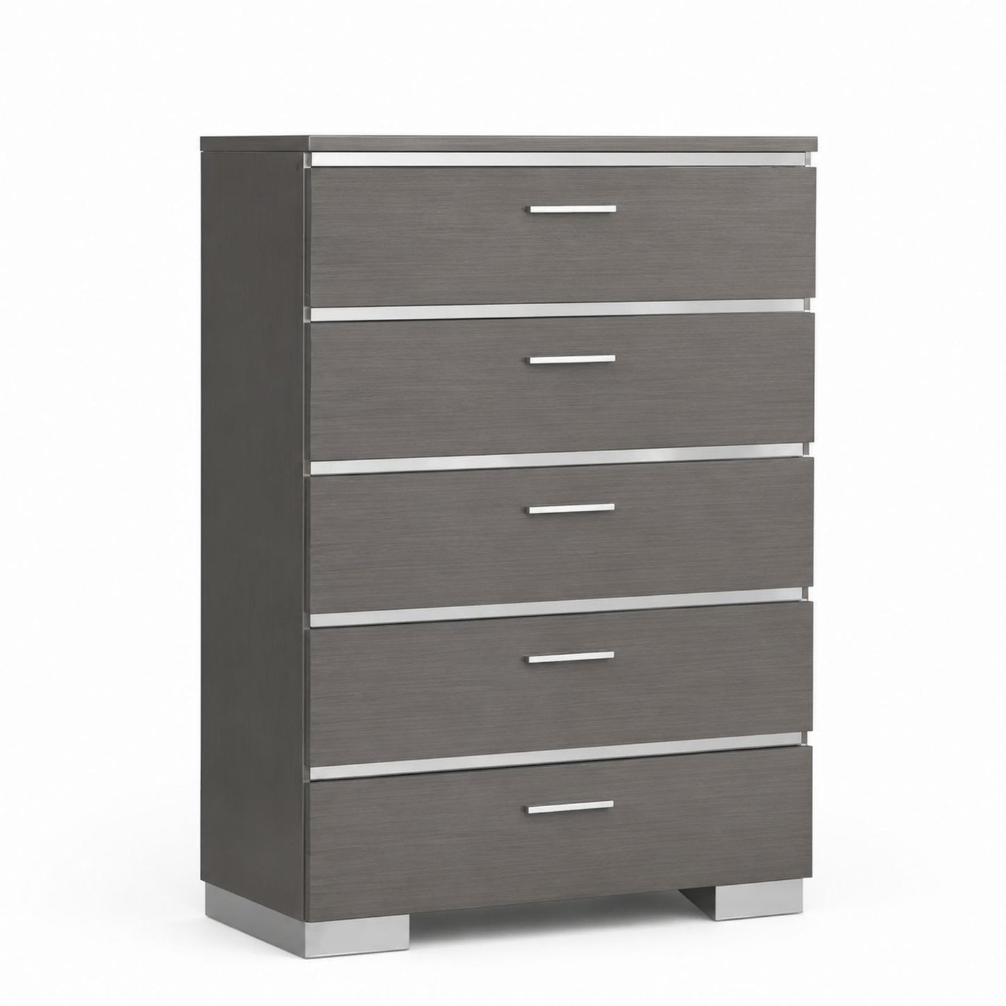 Komoda z pięcioma szufladami MDF Szary 120x80x40 cm