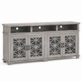 Szafka RTV drewno szare z hartowanym szkłem 150x40x85 cm