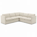 Narożna sofa tkaninowa kremowa 275 x 275 x 85 cm
