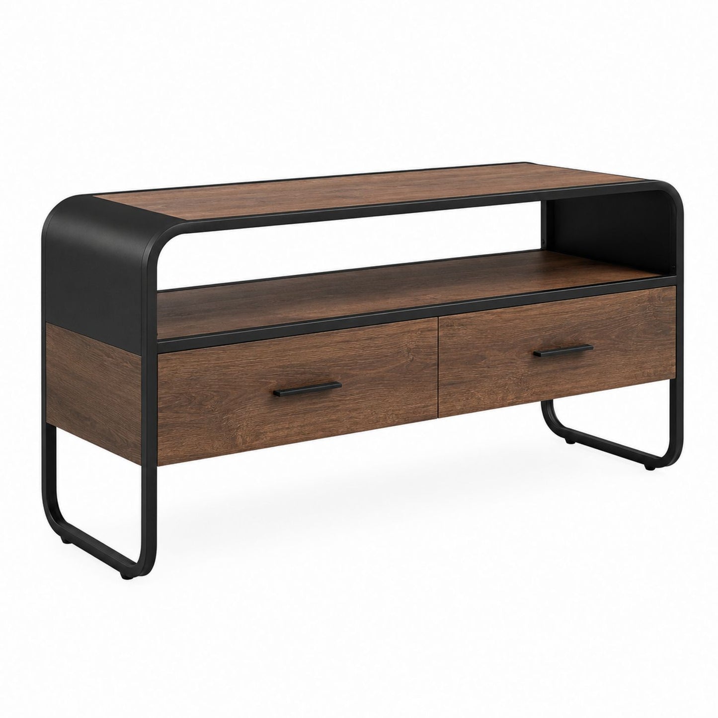 Szafka RTV z płyty MDF i metalem 120x45x50 cm