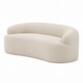 Sofa boucle beżowa 220 cm