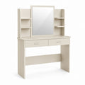 Toaletka z lustrem MDF Beżowy 120x40x145 cm