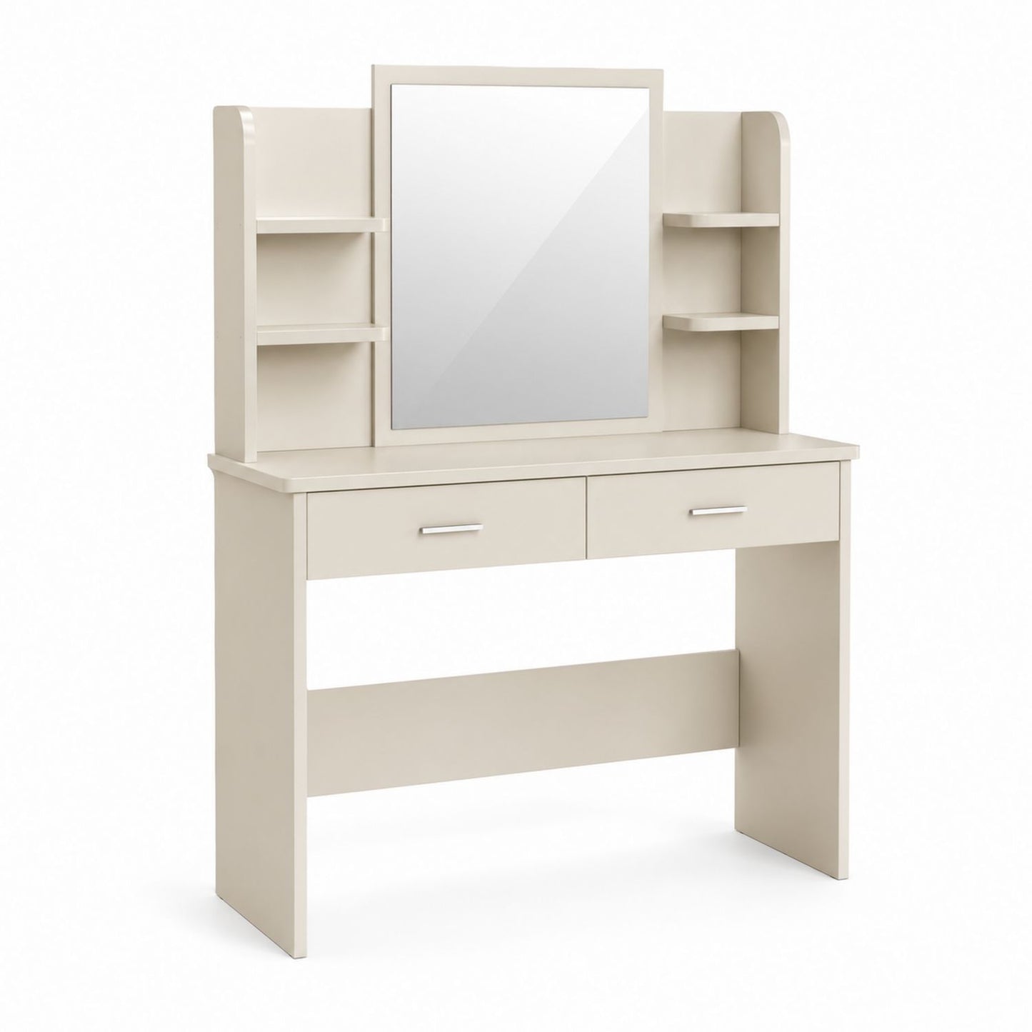 Toaletka z lustrem MDF Beżowy 120x40x145 cm