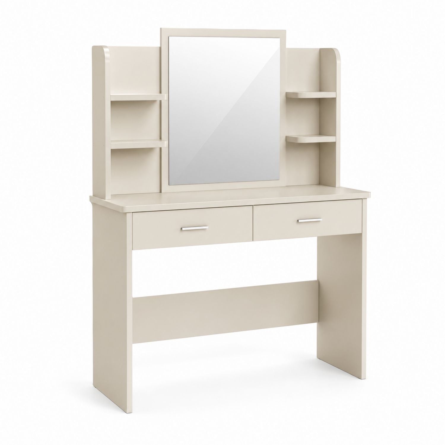 Toaletka z lustrem MDF Beżowy 120x40x145 cm