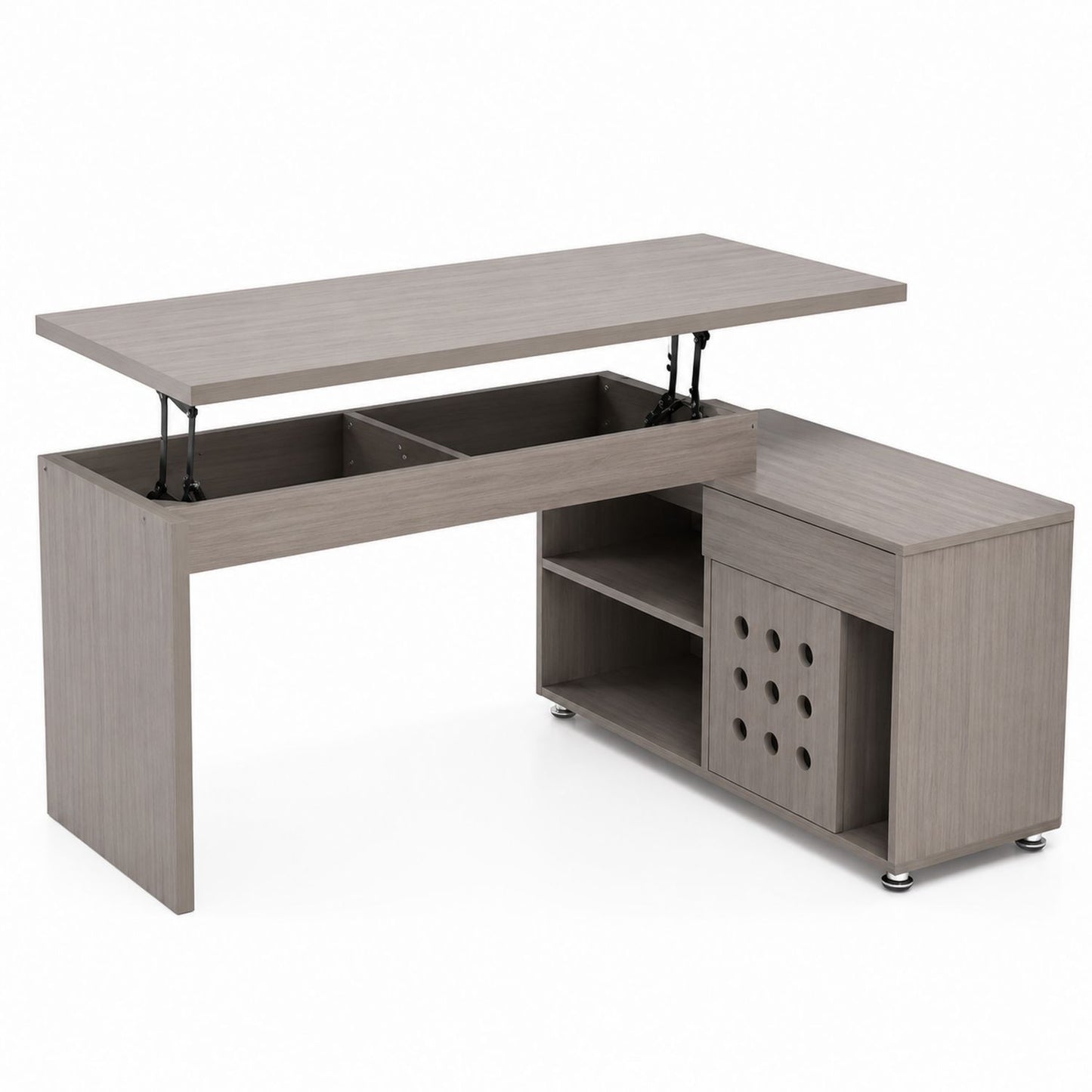 Biurko podnoszone z płyty MDF 120x60x75 cm Szary