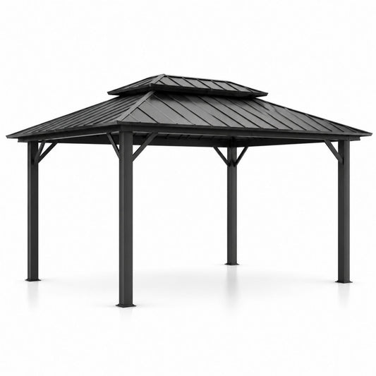 Pawilon ogrodowy metalowy antracytowy 300x400cm