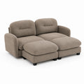 Sofa modułowa z tkaniny beżowa 200x100x85 cm